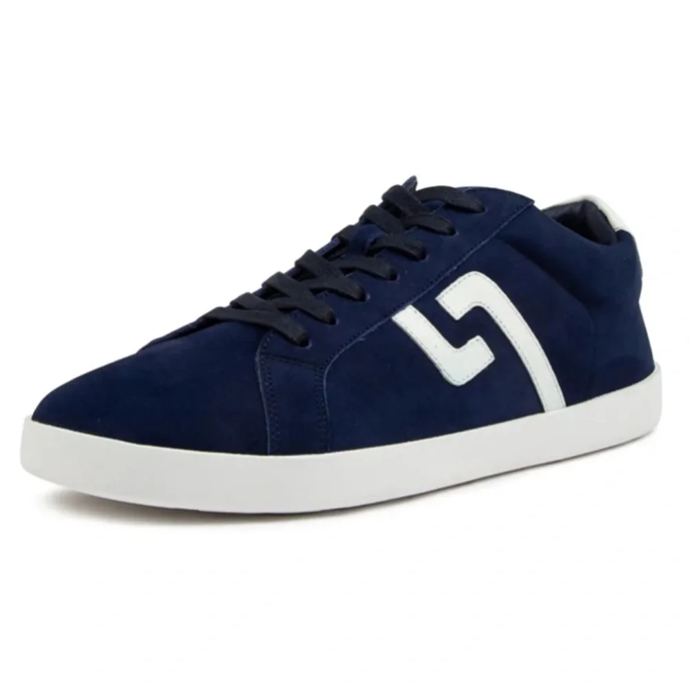 🆕 Rollie Men's Navy Prime Nubuck Sneakers Size 9 Casual Lace Up Shoes leather
